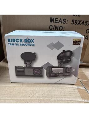 Black Box 1080P Dual Dash Cam - Rearview Mirror Traffic Recorder with 170° Lens